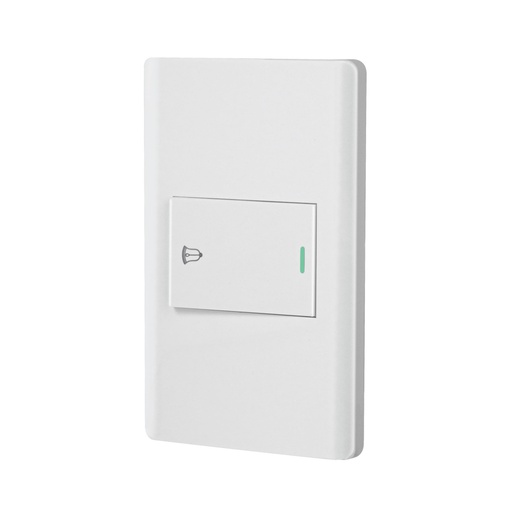[47963] Placa armada blanca 1 interruptor de timbre 1.5 mód, Lisboa PA-TI-LB