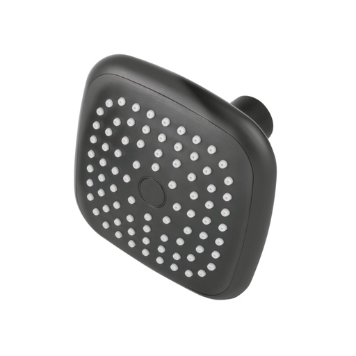 [48421] Regadera cuadrada de ABS 3-3/4' sin brazo, negro, Basic R-401SM
