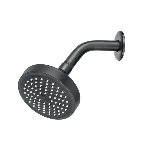 [48422] Regadera redonda 4-1/4' brazo y chapetón, negro, BASIC R-402M