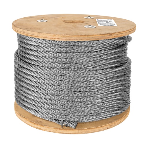 [48815] Metro de cable rígido 1/2' de acero 7x7 hilos, 75 m, FIERO CAB-1/2R