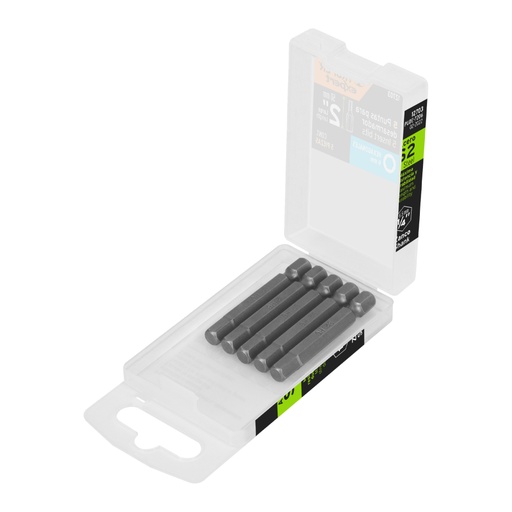[12703] Estuche con 5 puntas hexagonales de 6 mm largo 2', Expert PUDE-7206