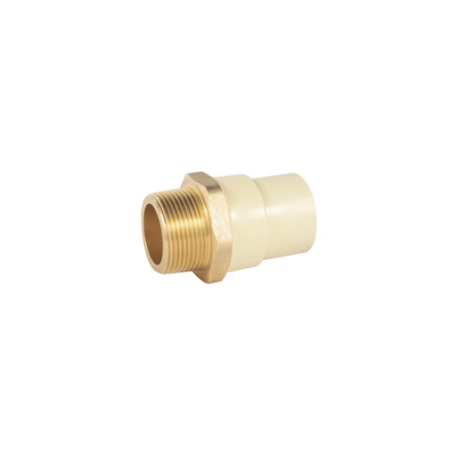 [48959] Adaptador macho de CPVC 1-1/4' con inserto de latón, FOSET CPVC-654