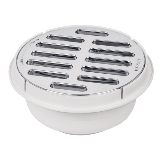 [49616] Coladera de ABS con rejilla cromada 5', 1/4 de vuelta, FOSET COL-51