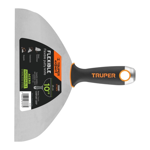 [12881] Espátula flexible 10' acero inox. mango Comfort Grip, Expert ET-10FX