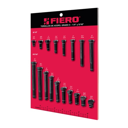 [55698] Exhibidor FIERO de tornillos #1, grado 5 EXF-TORA-1