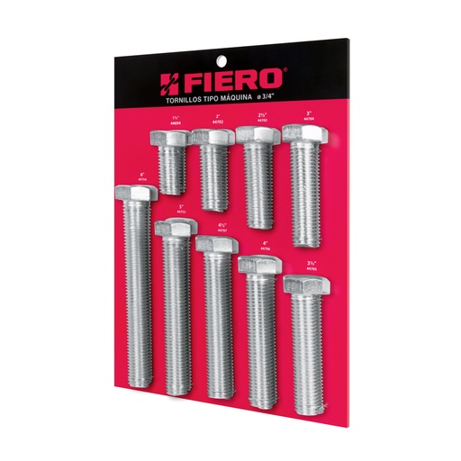 [55904] Exhibidor FIERO con tornillos tipo máquina, 3/4' EXF-TORM-3/4
