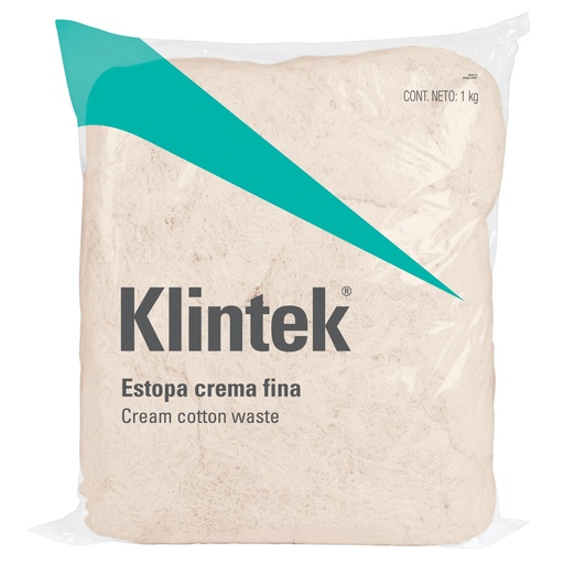 [57001] Bolsa de 1 kg de estopa color crema, KLINTEK ESTO-1C