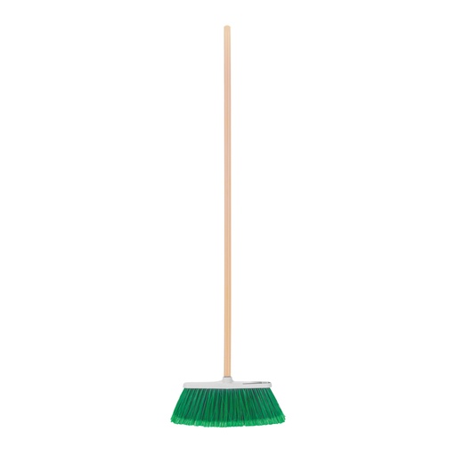 [57055] Escoba grande tipo cepillo, cerdas de PVC, bastón de madera ES-220C
