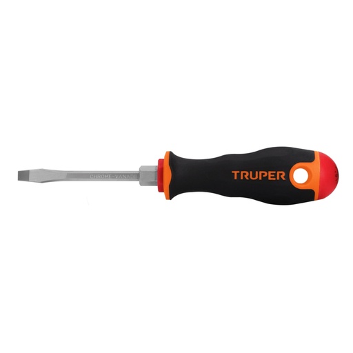 [100831] Desarmador plano 3/16' x 3' mango Comfort Grip, Truper DR-3/16X3B