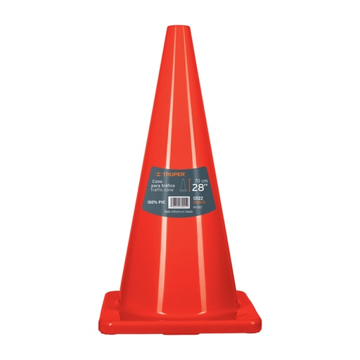 [13122] Cono de precaución de 70 cm de PVC, Truper CONO-70