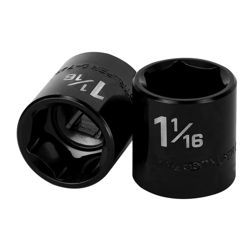 [13397] Dado de impacto de 1-1/16', 6 puntas, cuadro 1/2', Truper D-7434-H
