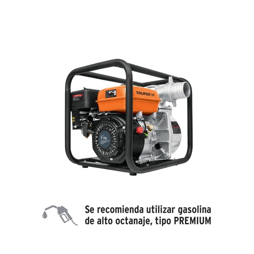 [17117] Motobomba autocebante 3'x3', gasolina 7HP, agrícola, TRUPER MOTB-3