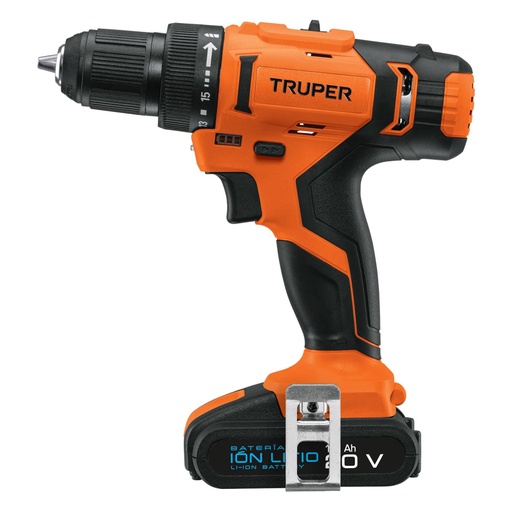 [18154] Taladro 1/2', 20V, 1 batería 2Ah, TRUPER TALI-20A