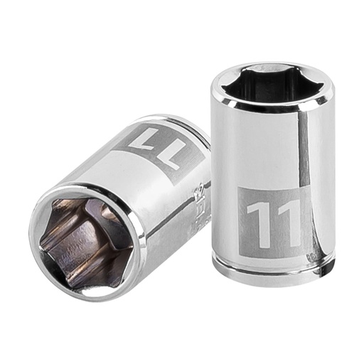[13173] Dado de 11 mm, 6 puntas, cuadro 1/4', Truper D-1411-M