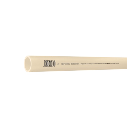 [45562] Tubo de 2' CPVC hidráulico RD 11, 3m, 3.5kg, FOSET CPVC-006