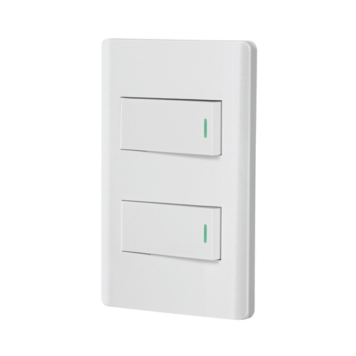 [47955] Placa armada blanca 1 interruptor y 1 de 3 vías 1 mód, Lisbo PA-APDO1-ELB