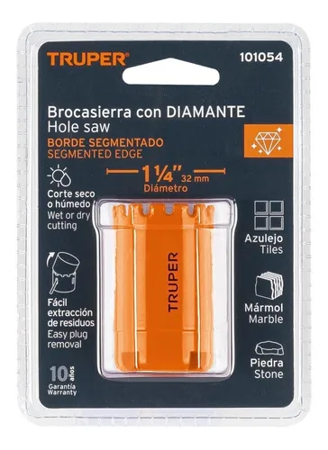 [101054] Brocasierra diamante 1-1/4' borde segmentado, Truper COSE-1-1/4