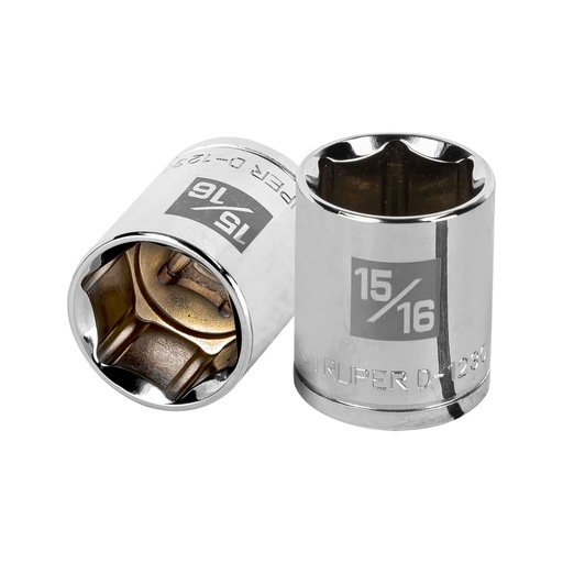 [13239] Dado de 15/16', 6 puntas, cuadro 1/2', Truper D-1230-H