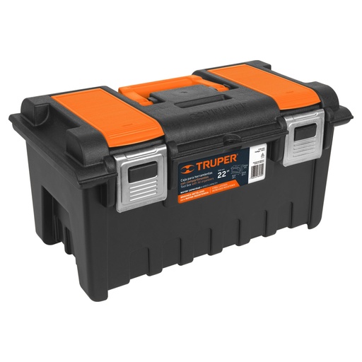 [11812] Caja p/herramienta 22' c/compartimentos y broches metálicos CHA-22S