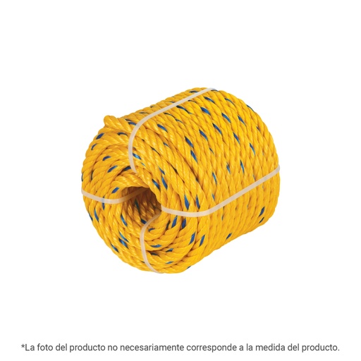 [40994] Metro cuerda amarilla de polipropileno 19mm, rollo 7m CUE-191M