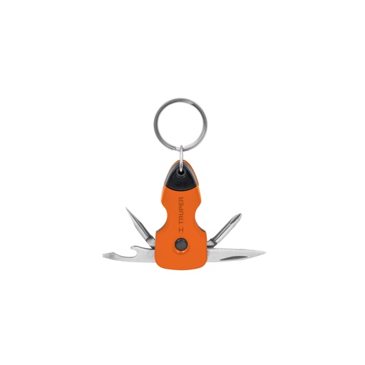 [13336] Multiherramienta 6 funciones, con LED, tipo llavero, Truper NAMU-LL