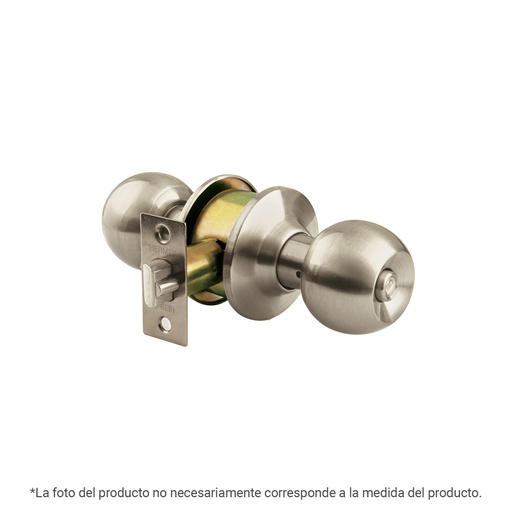[44065] Cerradura tipo esfera para baño, níquel satín, HERMEX CEPO-41B