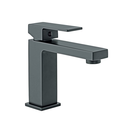 [44203] Monomando corto para lavabo, negro, FOSET KUBO KUM-45M