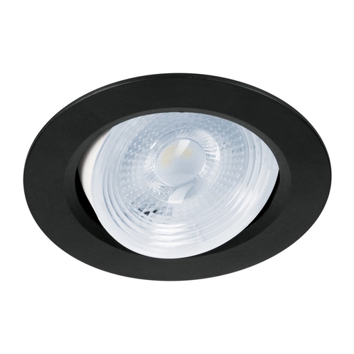 [46945] Luminario de LED 5 W empotrar redondo negro spot dirigible EMP-104L