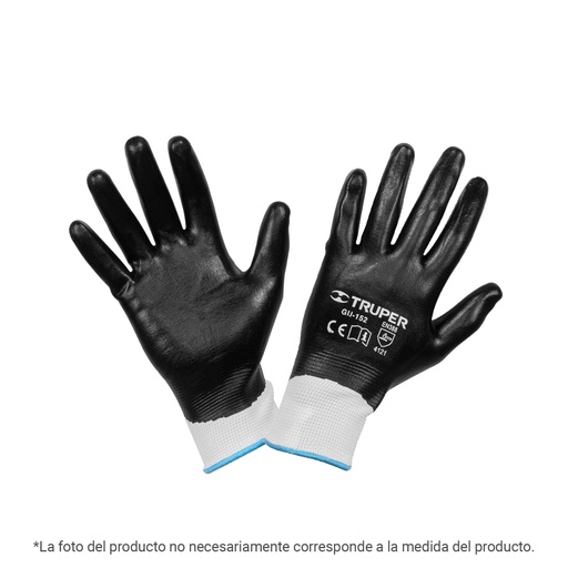 [103826] Guantes de poliéster con recubrimiento de nitrilo, XG Truper GU-154