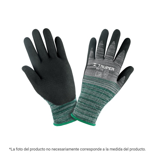 [103868] Guantes de nylon recubiertos de nitrilo arenoso, XCH, Truper GU-130
