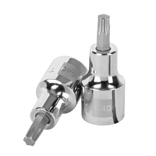 [13437] Dado punta torx T-40, cuadro 1/2', Truper D-543940-W