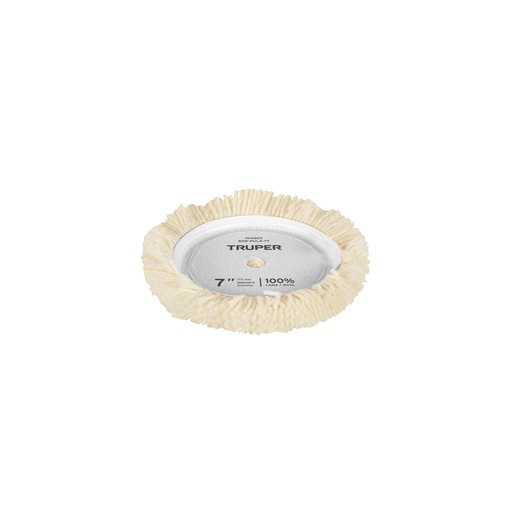 [104003] Borla p/pulir de lana trenzada de 7' hook and loop, TRUPER BOR-PULA-7T