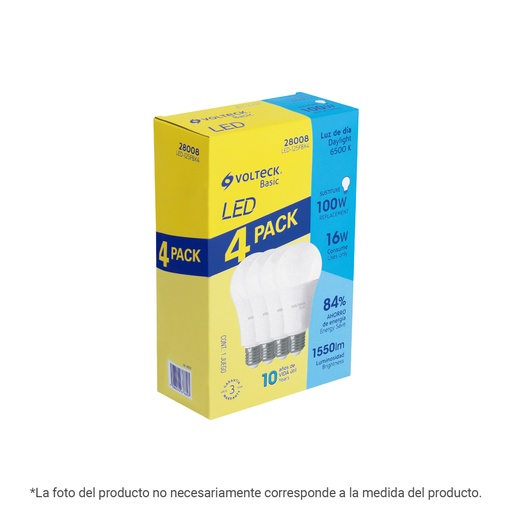 [29070] Pack de 4 lámparas LED G45 5 W (equiv. 35 W), luz de día LED-40GFBX4