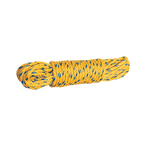 [40963] Madeja de cuerda amarilla de polipropileno 6mm, 15m, FIERO CUE-0615