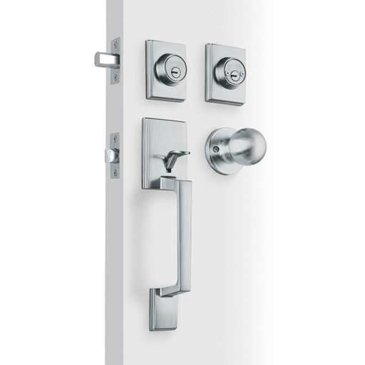 [45279] Jaladera y perilla Porto llave-llave, cromo mate, HERMEX CEP-32PJC