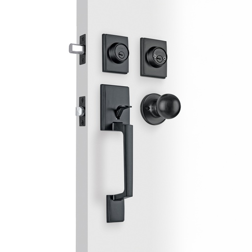 [45296] Jaladera y perilla Porto llave-llave, negro CEP-62PJC
