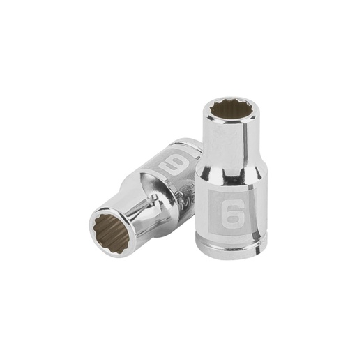 [100978] Dado de 6 mm, 12 puntas, cuadro 1/4', Truper D-1406-BM