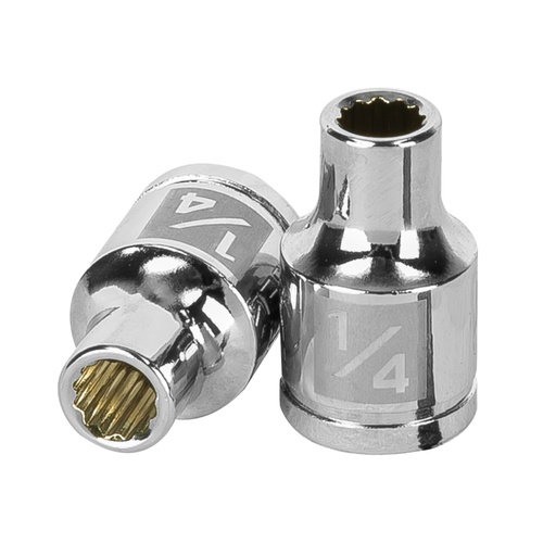 [13580] Dado de 1/4', 12 puntas, cuadro 3/8', Truper D-3808