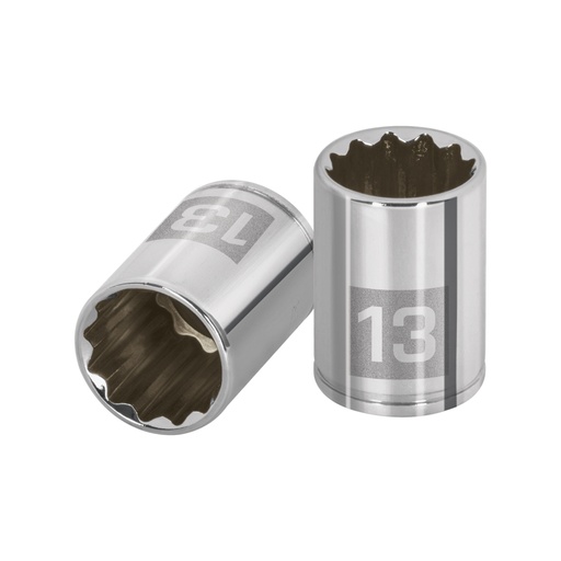 [100987] Dado de 13 mm, 12 puntas, cuadro 1/4', Truper D-1413-BM