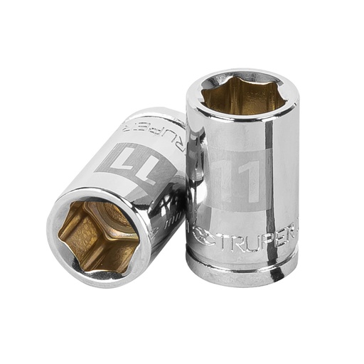 [13675] Dado de 11 mm, 6 puntas, cuadro 3/8', Truper D-3811-HM