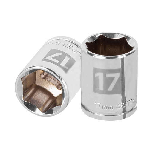 [13681] Dado de 17 mm, 6 puntas, cuadro 3/8', Truper D-3817-HM