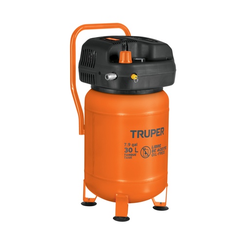 [13836] Compresor libre de aceite, 30L, 3HP, vertical, 127V, TRUPER COMP-30S