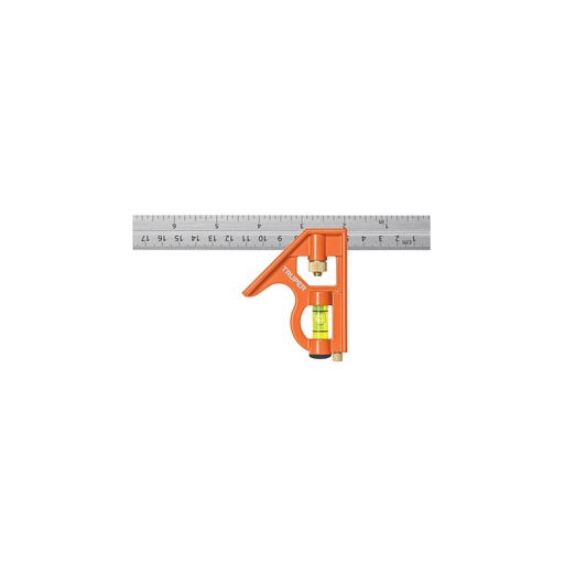 [14369] Escuadra 7' de combinación con punzón para marcar, Truper ECT-6