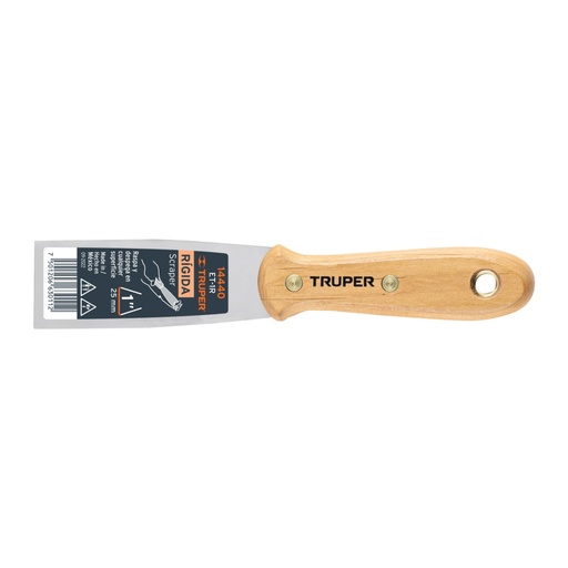 [14440] Espátula rígida 1' con mango de madera, Truper ET-1R