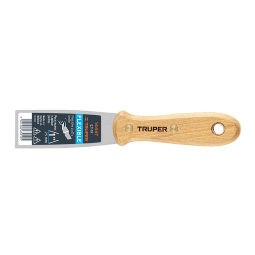[14447] Espátula flexible 1' con mango de madera, Truper ET-1F