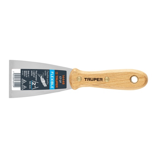 [14448] Espátula flexible 2' con mango de madera, Truper ET-2F