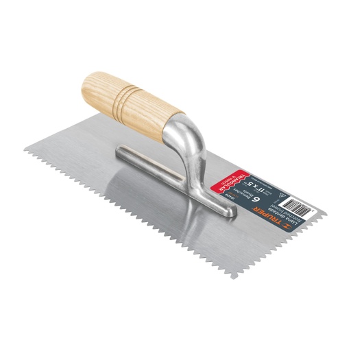 [15409] Llana 11' dentado triangular, 6 remaches, mgo madera, Truper LLM-6D