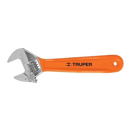 [15509] Llave ajustable (perico) 6' cromada mango de PVC, Truper PET-6X