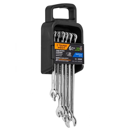 [15770] Juego de 6 llaves combinadas extralargas pulidas mm, EXPERT JC-6M