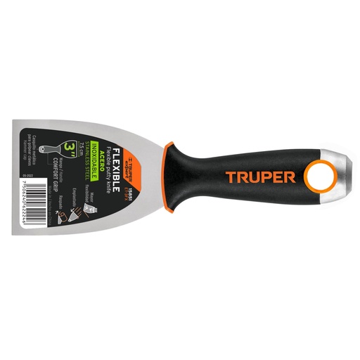 [15851] Espátula flexible 3' acero inox. mango Comfort Grip, Expert ET-3FX